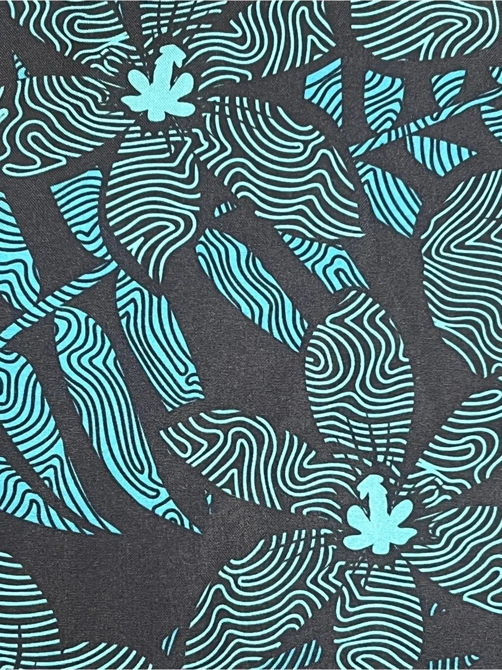 RipSkirt Hawaii Navy Tropical Floral Print Wrap Skirt Athletic Length 2 Large